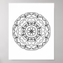 Search for adult coloring posters Mandala