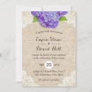 Search for burlap and purple wedding invitations Floral