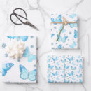 Search for blue butterfly wrapping paper Floral