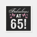 Search for 65th birthday napkins Funny