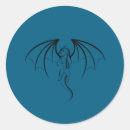 Search for dragon silhouette stickers Black