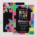 Search for brick birthday invitations Colourful
