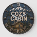Search for log cabin clocks Woodland