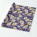 Search for wild flowers wrapping paper Beautiful