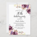 Search for watercolor 30th birthday invitations Botanical