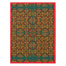 Search for gold and red christmas tablecloths Pattern