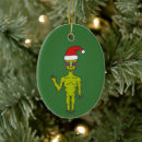 Search for alien christmas decor Little green men