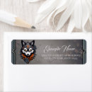 Search for grey wolf return address labels Illustration