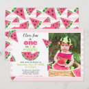 Search for watermelon 1st birthday invitations Girl's first birthday