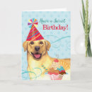Search for yellow lab birthday cards Puppy