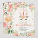 Search for peach and cream birthday invitations Girl