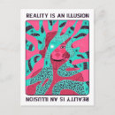 Search for illusions postcards Black