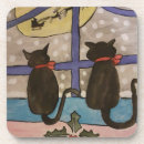 Search for cat coasters Santa