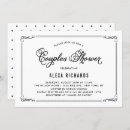 Search for black and white shower wedding invitations Vintage