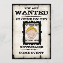 Search for wanted poster invitations Vintage