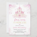 Search for 4th princess birthday invitations Four ever a princess