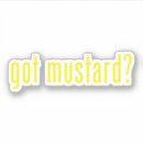 Search for funny hot dog stickers Mustard