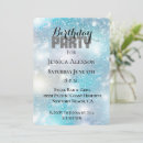 Search for aqua blue and silver invitations White