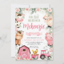 Search for pink farm birthday invitations Ranch birthday party