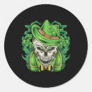 Search for shamrock skull stickers Leprechaun