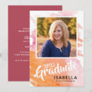 Search for pink orange graduation invitations Graduate