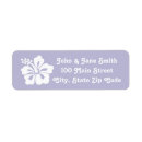 Search for tropical design return address labels Hibiscus