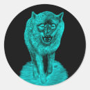 Search for black wolf round stickers Wild