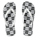 Search for black and white checkered flipflops Pattern