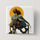 Search for vintage fishing badges Rockwell