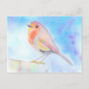 Search for robin painting postcards Red