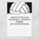 Search for volleyball invitations Party