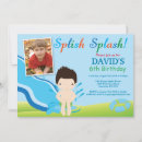Search for water slide birthday invitations Pool birthday party