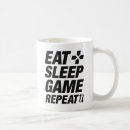 Search for eat sleep game repeat mugs Nerd