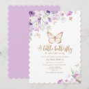Search for lilac gold baby shower invitations Butterfly