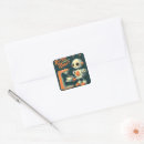 Search for espresso square stickers Watercolor