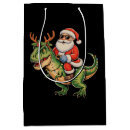 Search for christmas dinosaur gift bags Santa