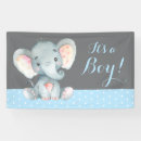 Search for elephant baby shower decoration banners It's a boy