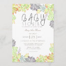 Search for cacti baby shower invitations Watercolor