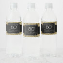 Search for black gold water bottle labels Birthday