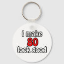 Search for 80th birthday key rings Eighty