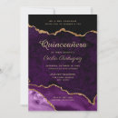 Search for purple gold quinceanera invitations Elegant