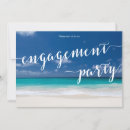 Search for beach engagement party invitations Blue