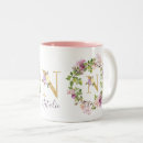 Search for watercolor floral wreath mugs Typography
