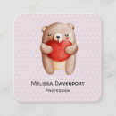 Search for teddy bear business cards Watercolor