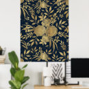 Search for navy blue and rose gold posters Chic