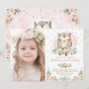 Search for pink owl birthday invitations Girl