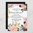 Search for pink black gold graduation invitations Floral