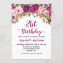 Search for purple 21st birthday invitations Watercolor