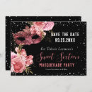 Search for masquerade sweet 16 invitations Glitter