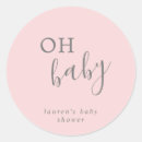 Search for elegant girl baby shower stickers Simple